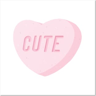 Cute Candy Heart Posters and Art